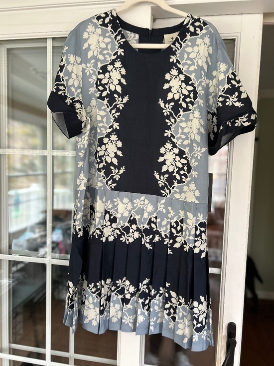 Tuckernuck Dresses & Skirts - NWT Tuckernuck Blue Fog Pleated Liza Dress Floral XXL Tencel Lightweight Spring